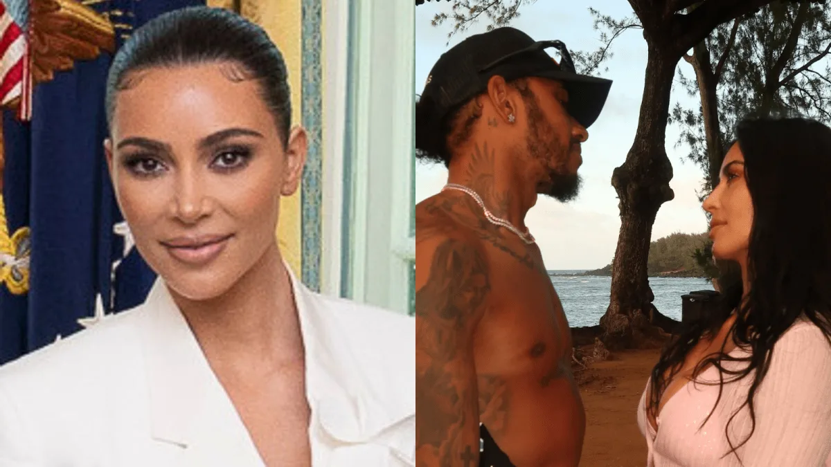 Kim Kardashian e Lewis Hamilton posam juntos em viagem