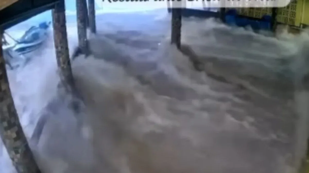 Tsunami meteorológico atinge SC e arrasta barcos