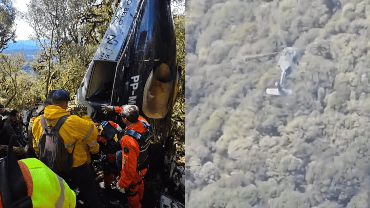 Queda de helicóptero em SC deixa cinco mortos