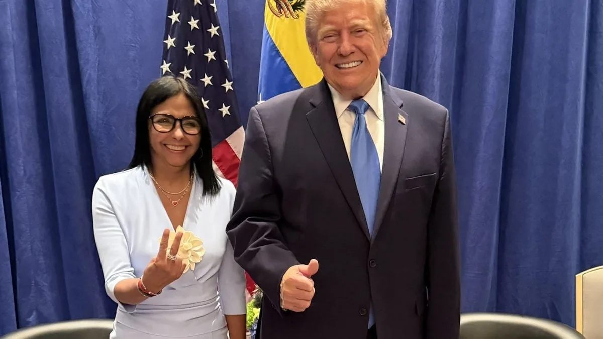 Delcy Rodríguez chama encontro com Trump de histórica