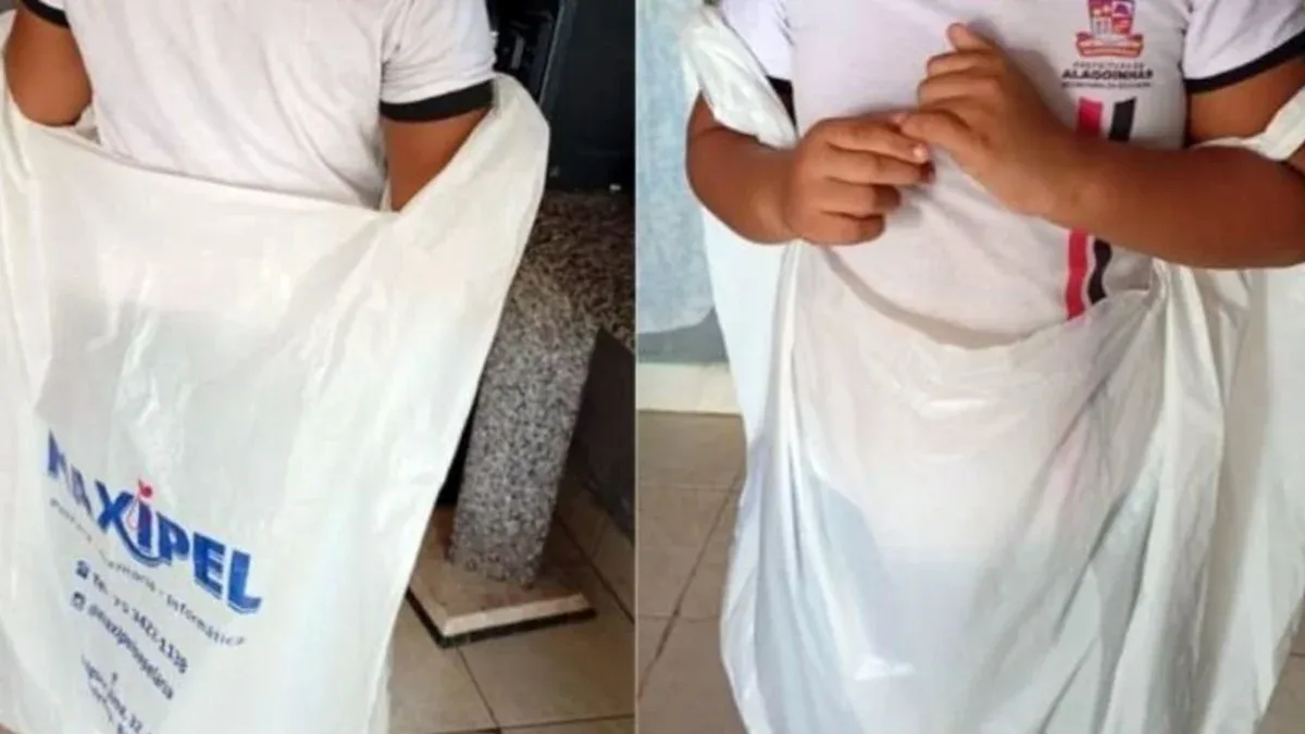 Escola manda aluno autista para casa em saco plástico