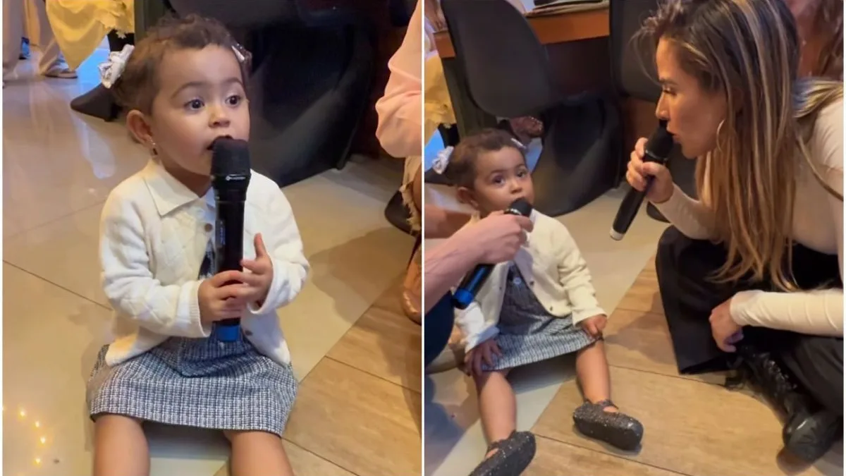 Caçula de Zezé canta clássico em festa